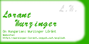 lorant wurzinger business card